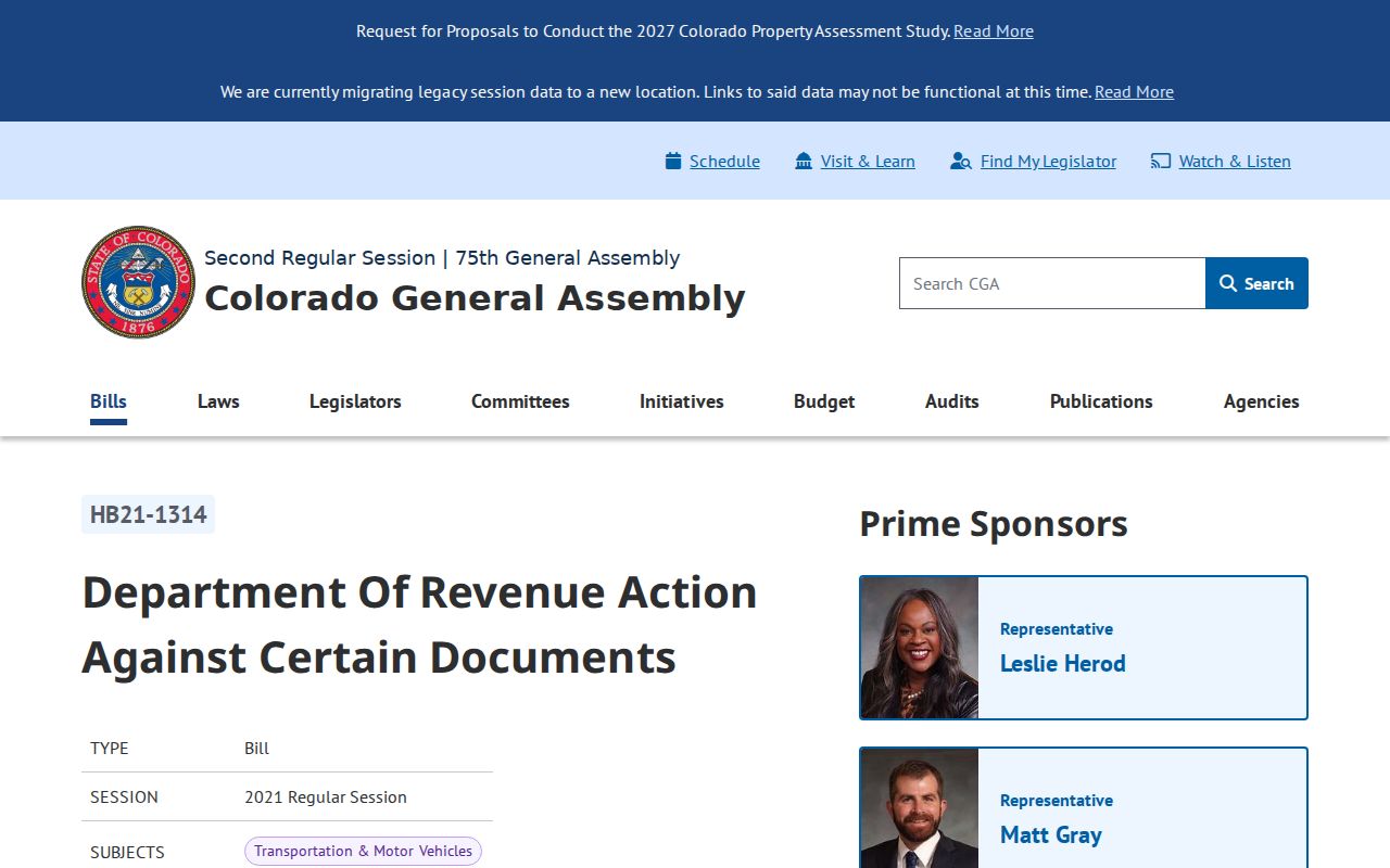 Denver County traffic warrant HB21-1314 license law