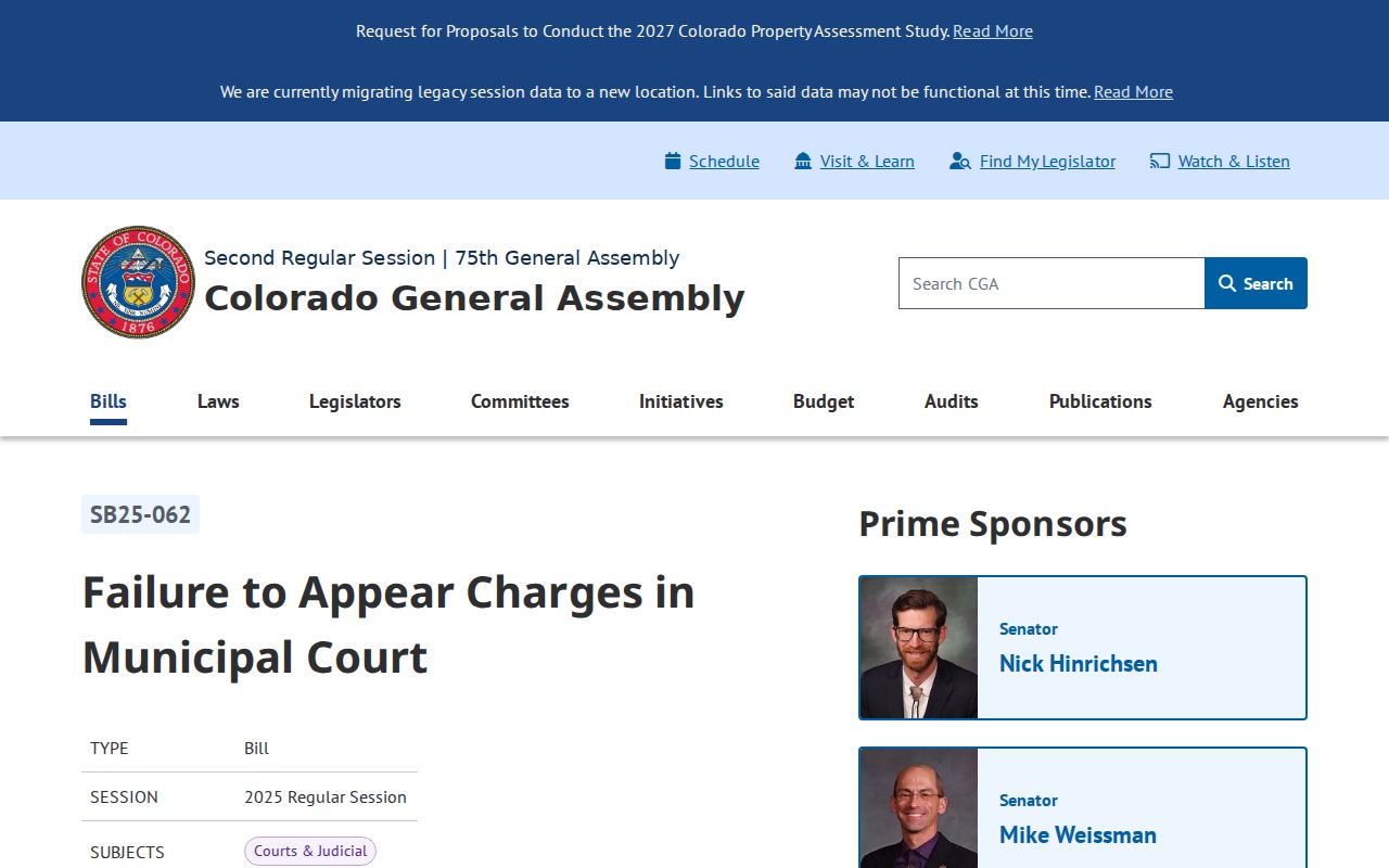 Denver County traffic warrant municipal failure-to-appear reform