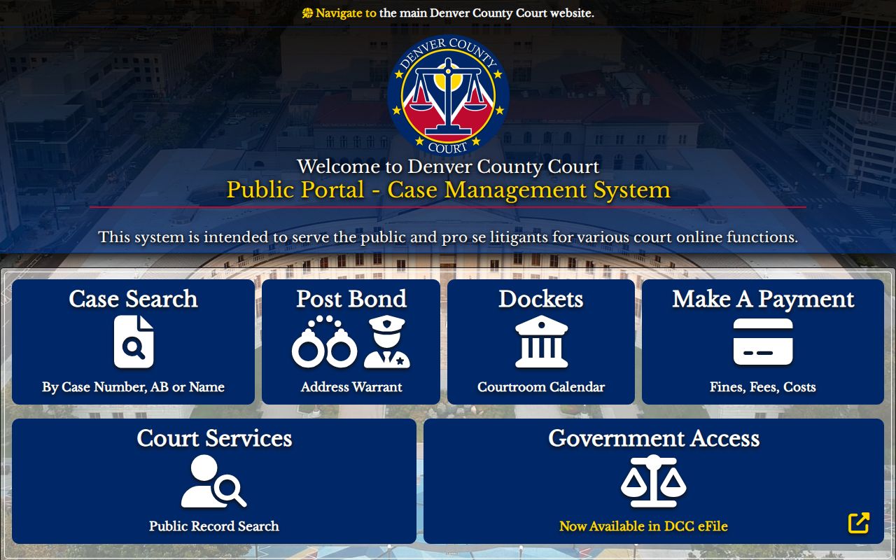 Denver County warrant records public portal